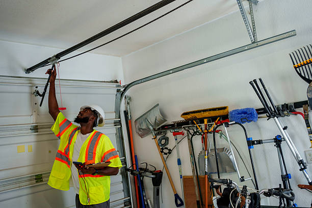 Professional Garage Door Panel Replacement technician working in Platte County County, WY